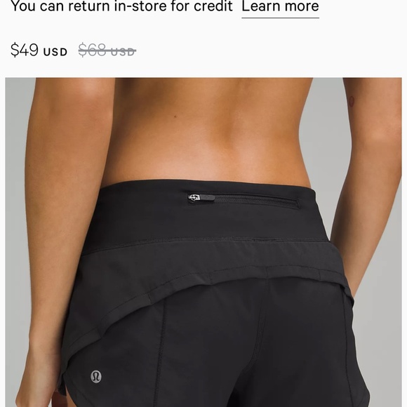 Lululemon Speed Up Shorts - Picture 4 of 5